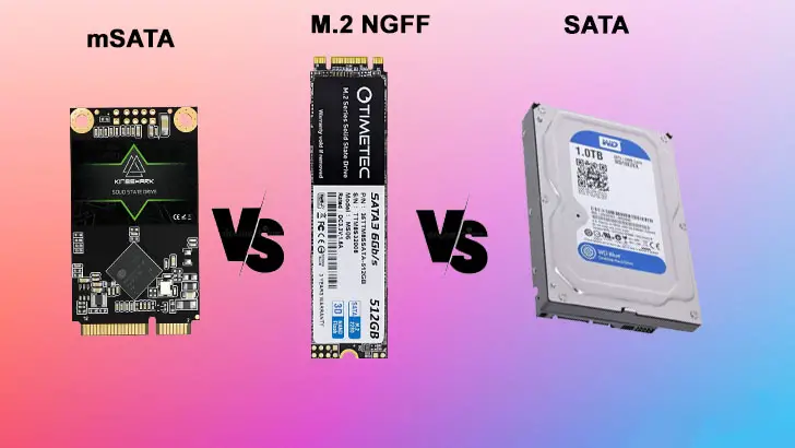 SATA vs mSATA vs M.2 NGFF