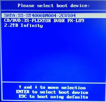 Boot device selection 