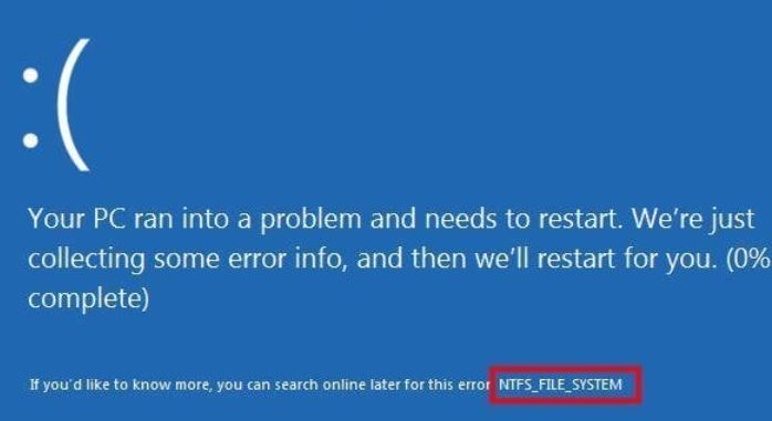 BSOD error related to HDD failed