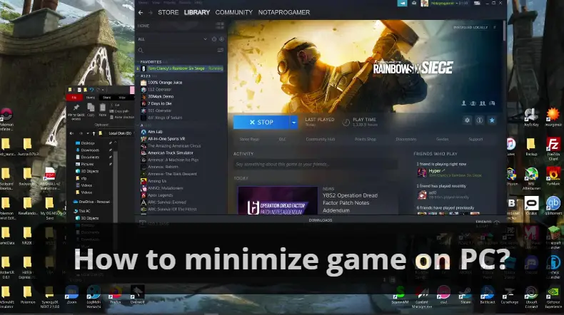 How to minimize game on PC?